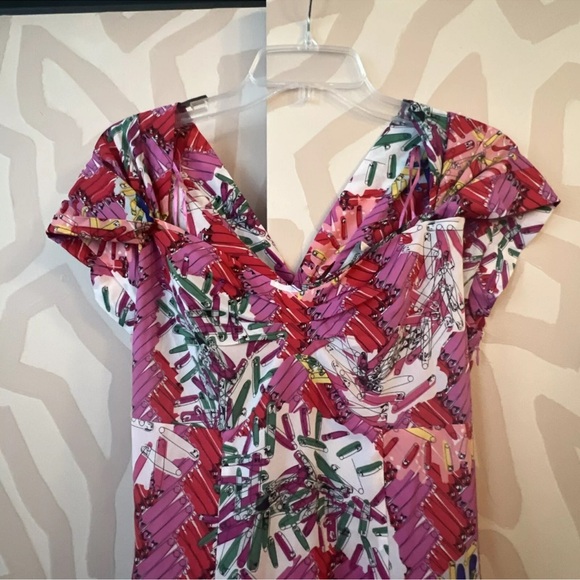 Zac Posen Safety-Pin Print Floor Length Gown NWT - Picture 3 of 13